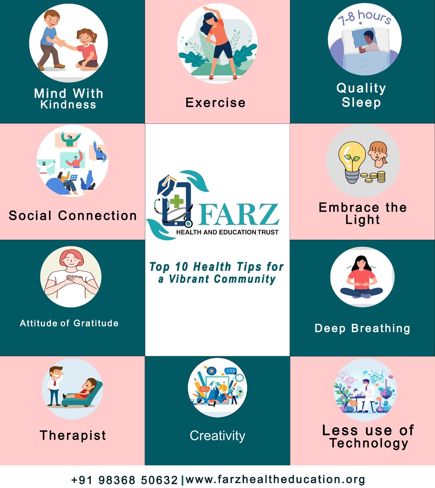 Top 10 Health Tips for a Vibrant Community infographic