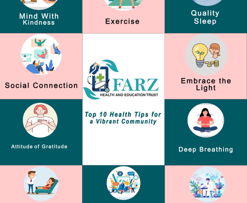 Top 10 Health Tips for a Vibrant Community infographic