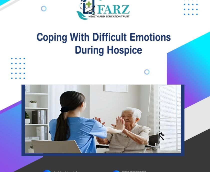 Healthcare worker and elderly woman interacting in Hospice care service.