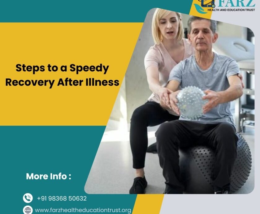 Elderly man in physical therapy for Recovery After Illness.