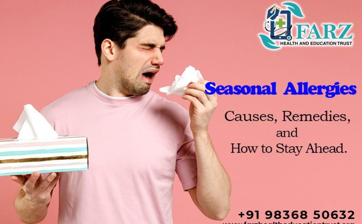 Pollen grains causing seasonal allergies under microscope