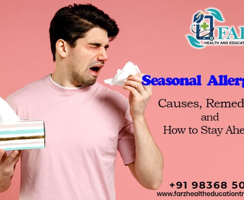 Pollen grains causing seasonal allergies under microscope